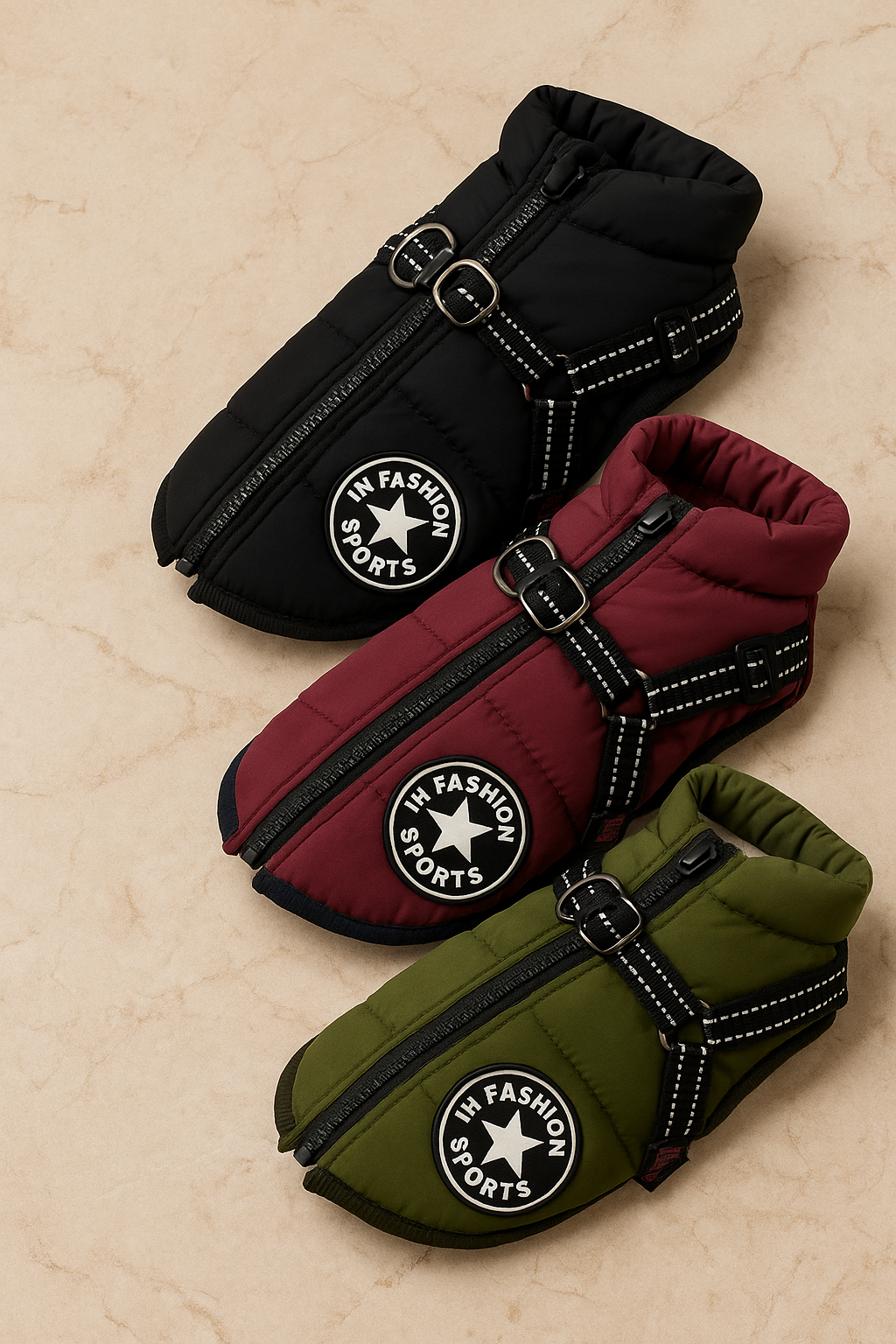 FashionPaw Manteau Imperméable avec Harnais