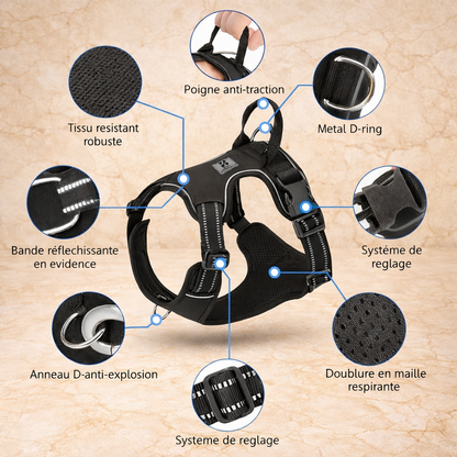 PowerPaw™ Harnais Anti-Traction Réfléchissant pour Chien